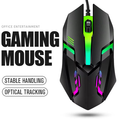 1 PC  M01 Sports LED Luminous Backlit USB Wired Gaming Mouse for Desktop PC Laptop Office Computer Gaming Mouse