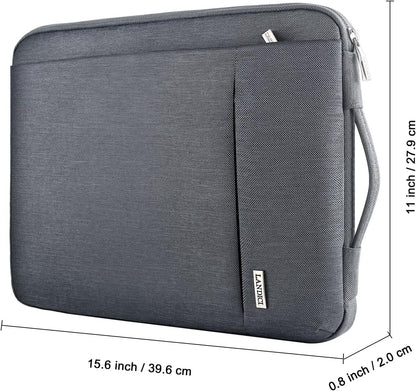 360° Protective Laptop Sleeve 15.6 Inch for Macbook Pro 16 M2/M1,Macbook Air 15,Computer Bag Carrying Case for 15-16 Inch HP Dell Asus Lenovo Notebook, Slim, Shockproof, Waterproof, Grey