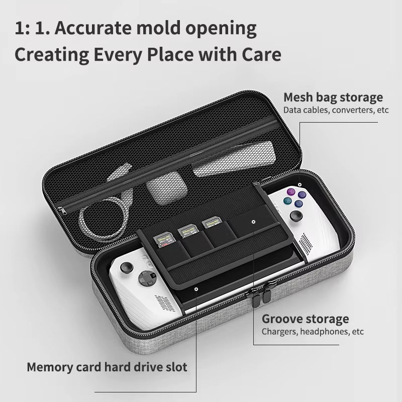 EVA Hard Carrying Case Bag for Asus ROG Ally Handheld Game Console with Inner Partition Storage Case Accessories