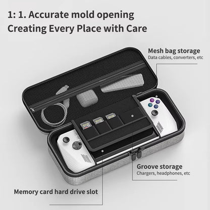 EVA Hard Carrying Case Bag for Asus ROG Ally Handheld Game Console with Inner Partition Storage Case Accessories