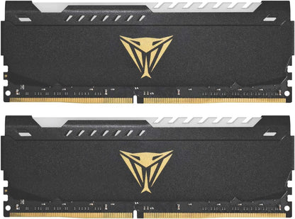 Patriot Viper Steel RGB DDR4 RAM 16GB (2X8GB) 3200Mhz CL18 1.35V UDIMM Desktop Gaming Memory Kit Compatible with XMP -