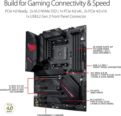 Micro Center AMD Ryzen 5 5600X Desktop Processor 6-Core up to 4.6Ghz Unlocked with Wraith Stealth Cooler Bundle with ASUS ROG Strix B550-F Gaming AM4 ATX Gaming Motherboard Pcie 4.0 2.5Gb LAN