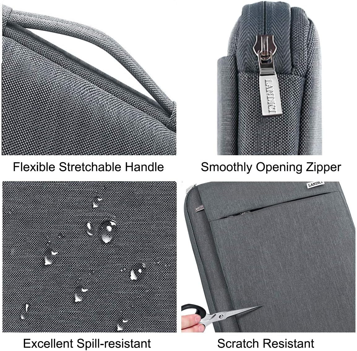 360° Protective Laptop Sleeve 15.6 Inch for Macbook Pro 16 M2/M1,Macbook Air 15,Computer Bag Carrying Case for 15-16 Inch HP Dell Asus Lenovo Notebook, Slim, Shockproof, Waterproof, Grey