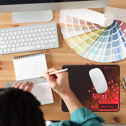 Mouse Pad Large with Anti-Slip Rubber, Quiet High Precision Fabric Mousepad for Schools, Computer Labs, Office Desks - 12.6 X 10.6 Inch Laptop Mouse Pad, Anti-Fray Stitching, Water Resistant