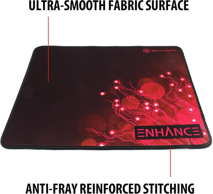Mouse Pad Large with Anti-Slip Rubber, Quiet High Precision Fabric Mousepad for Schools, Computer Labs, Office Desks - 12.6 X 10.6 Inch Laptop Mouse Pad, Anti-Fray Stitching, Water Resistant