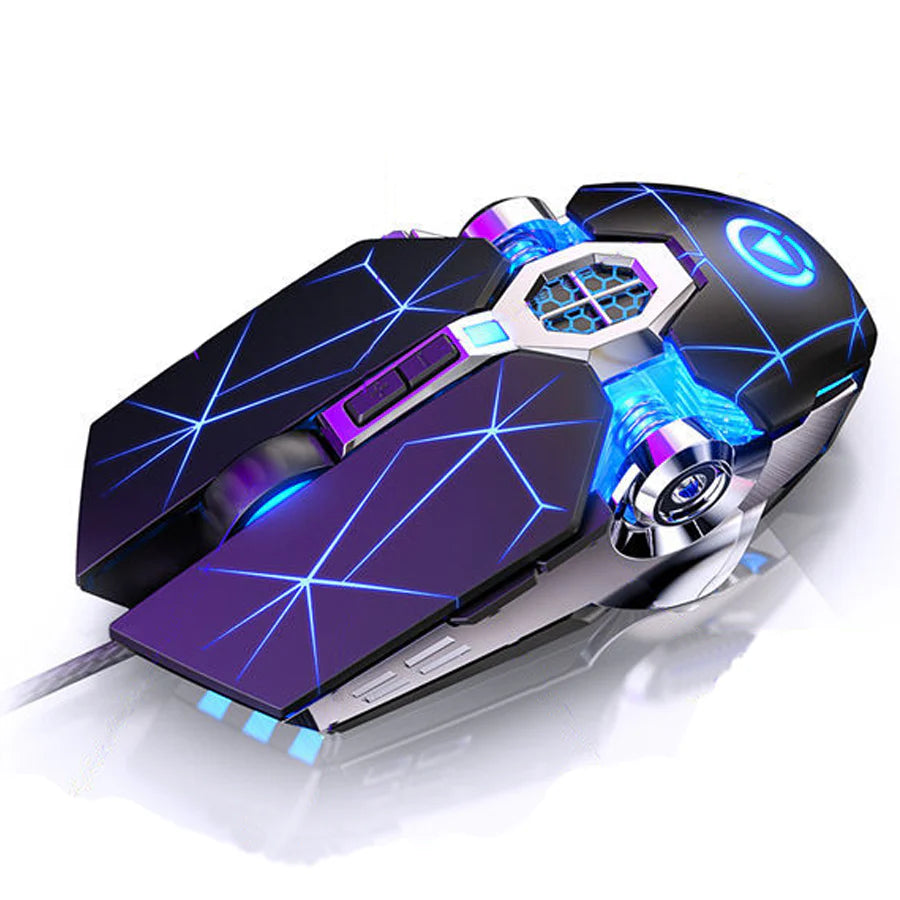 Wireless Silent Click Gaming Mouse for PC Laptop Workstation Office