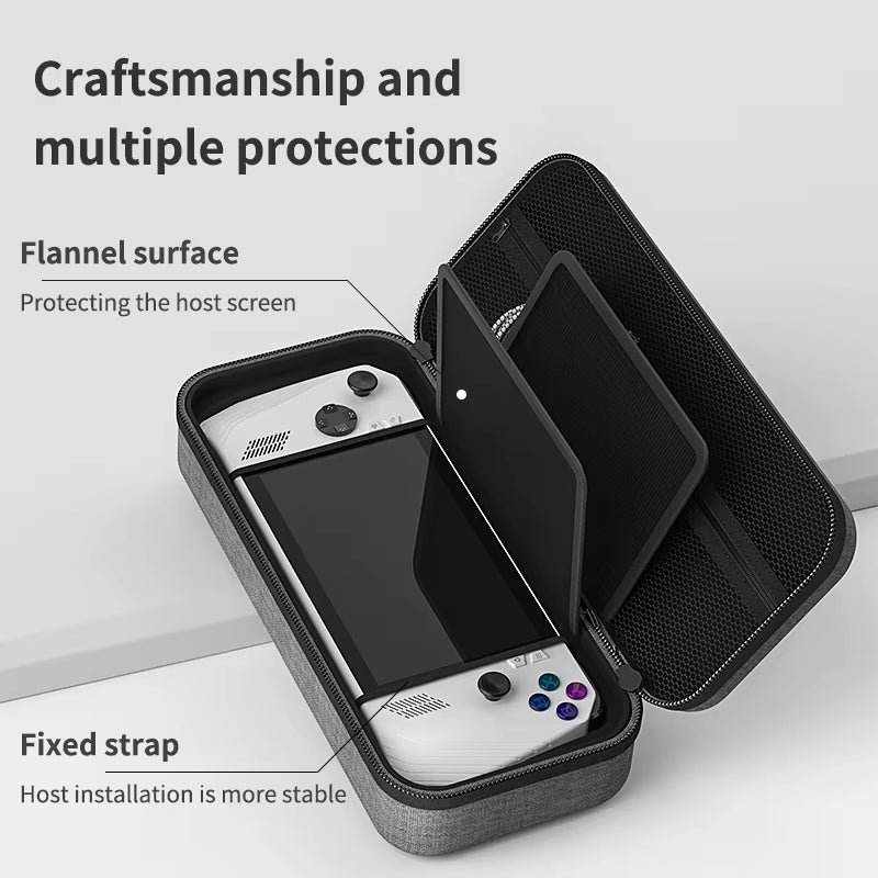 EVA Hard Carrying Case Bag for Asus ROG Ally Handheld Game Console with Inner Partition Storage Case Accessories