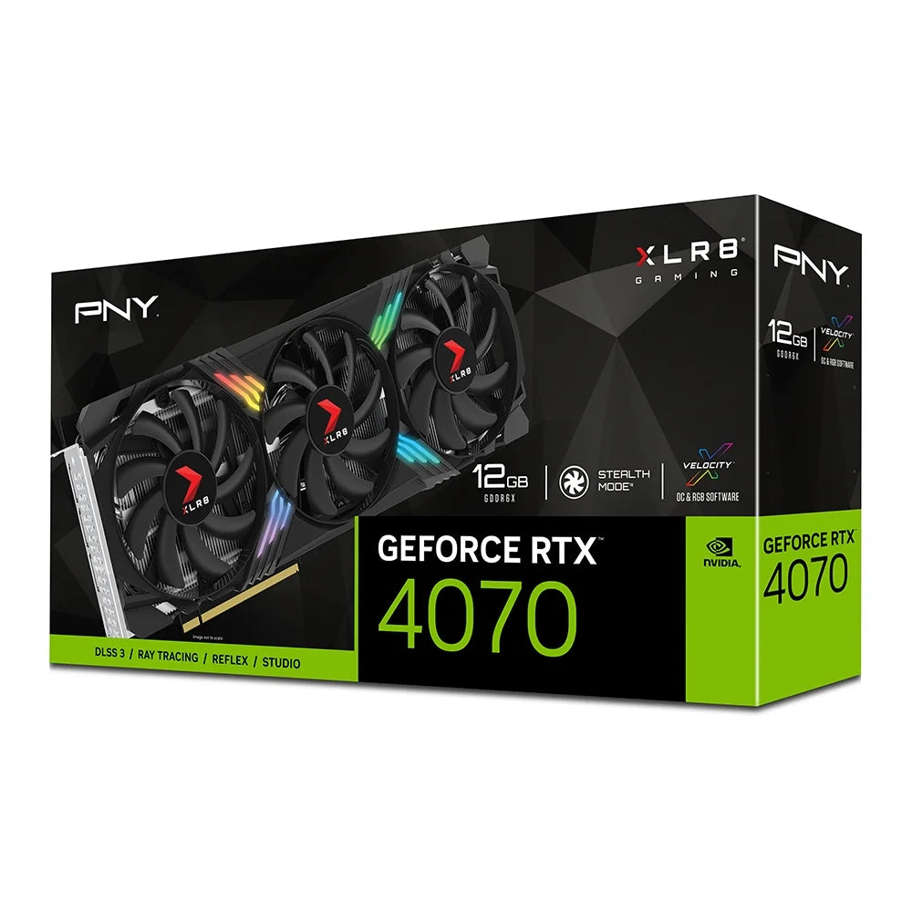 Geforce RTX™ 4070 GPU 12GB XLR8 Gaming VERTO EPIC-X RGB™ Triple Fan DLSS 3 Graphics Card