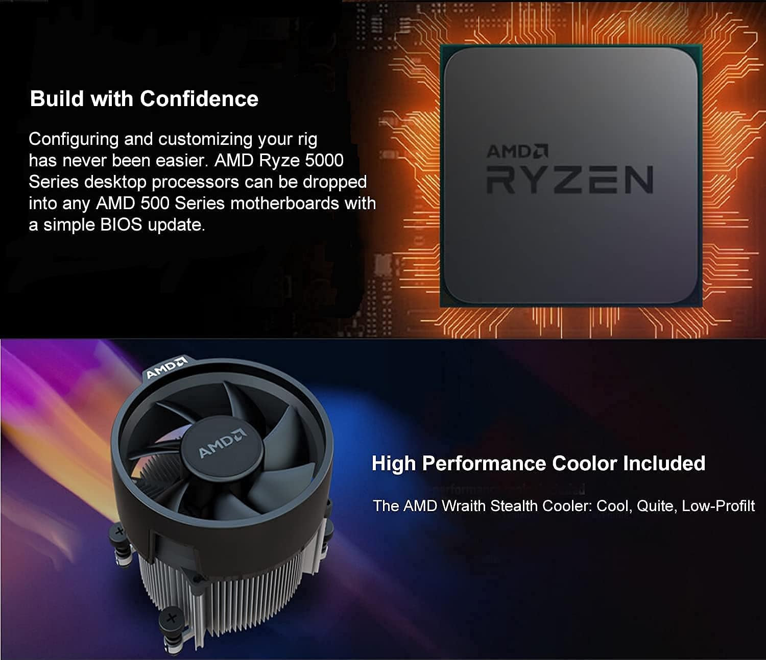 Micro Center AMD Ryzen 5 5600X Desktop Processor 6-Core up to 4.6Ghz Unlocked with Wraith Stealth Cooler Bundle with ASUS ROG Strix B550-F Gaming AM4 ATX Gaming Motherboard Pcie 4.0 2.5Gb LAN
