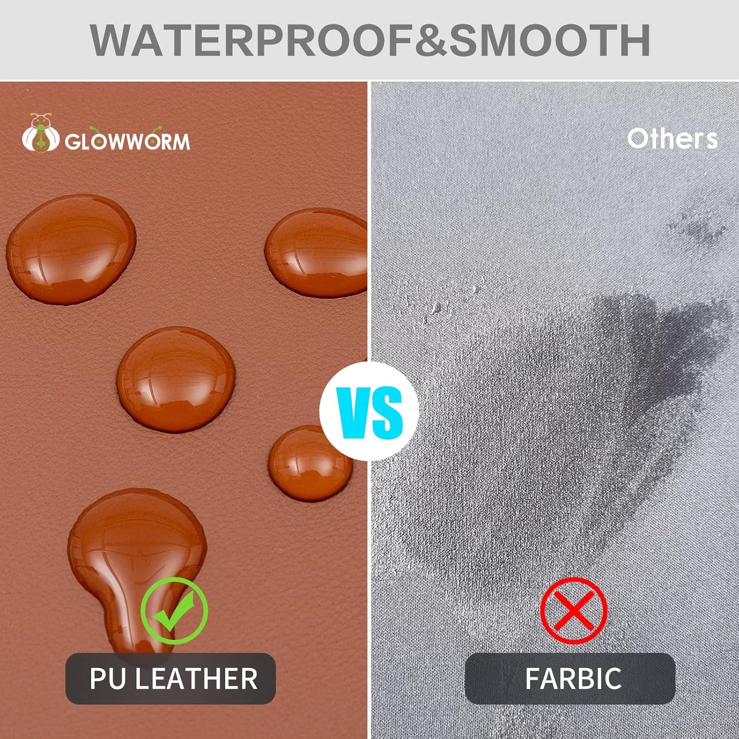 Giant Desk Mat Extended XL XXL Mouse Pad 63In*23In Light Brown Waterproof Smooth PU Leather Huge Desk Pad 3XL Desk Mouse Pad Extra Large with Stitched Edge Non-Slip Base Big Laptop Desk Cover