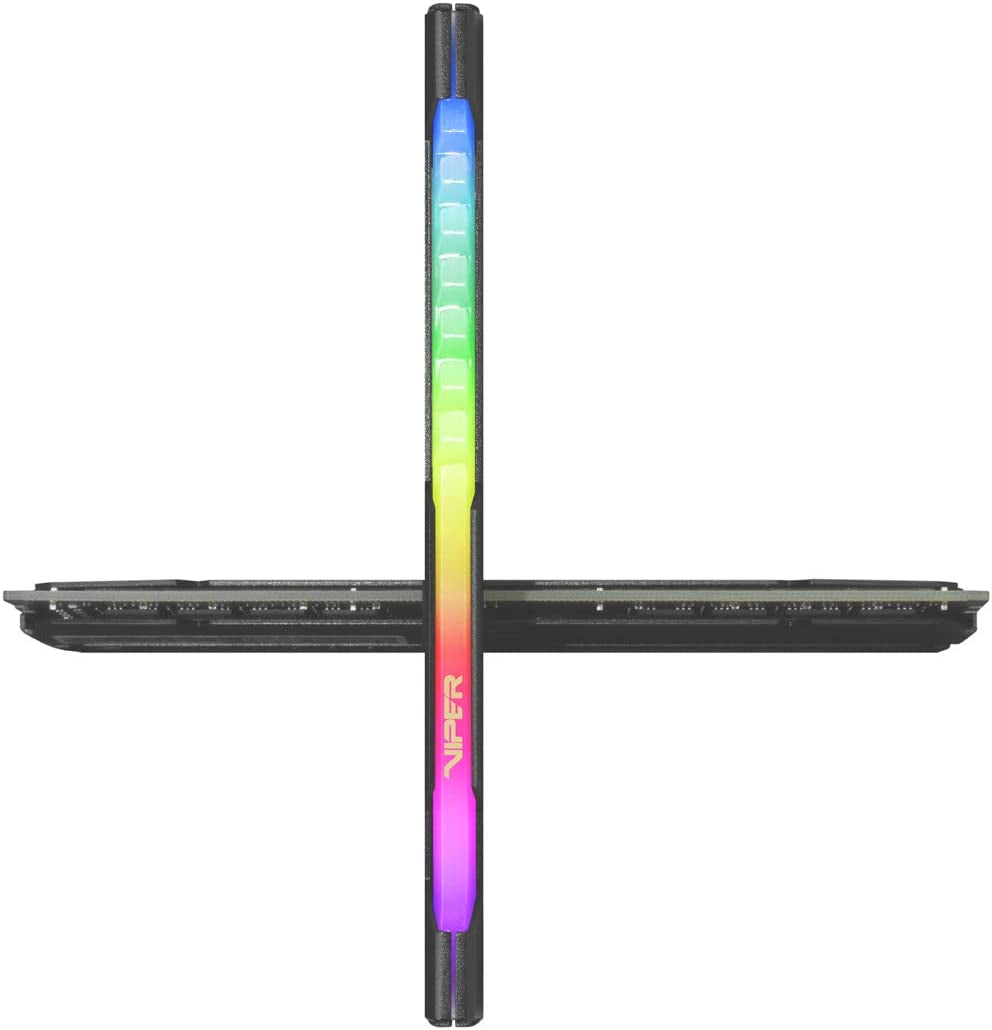 Patriot Viper Steel RGB DDR4 RAM 16GB (2X8GB) 3200Mhz CL18 1.35V UDIMM Desktop Gaming Memory Kit Compatible with XMP -