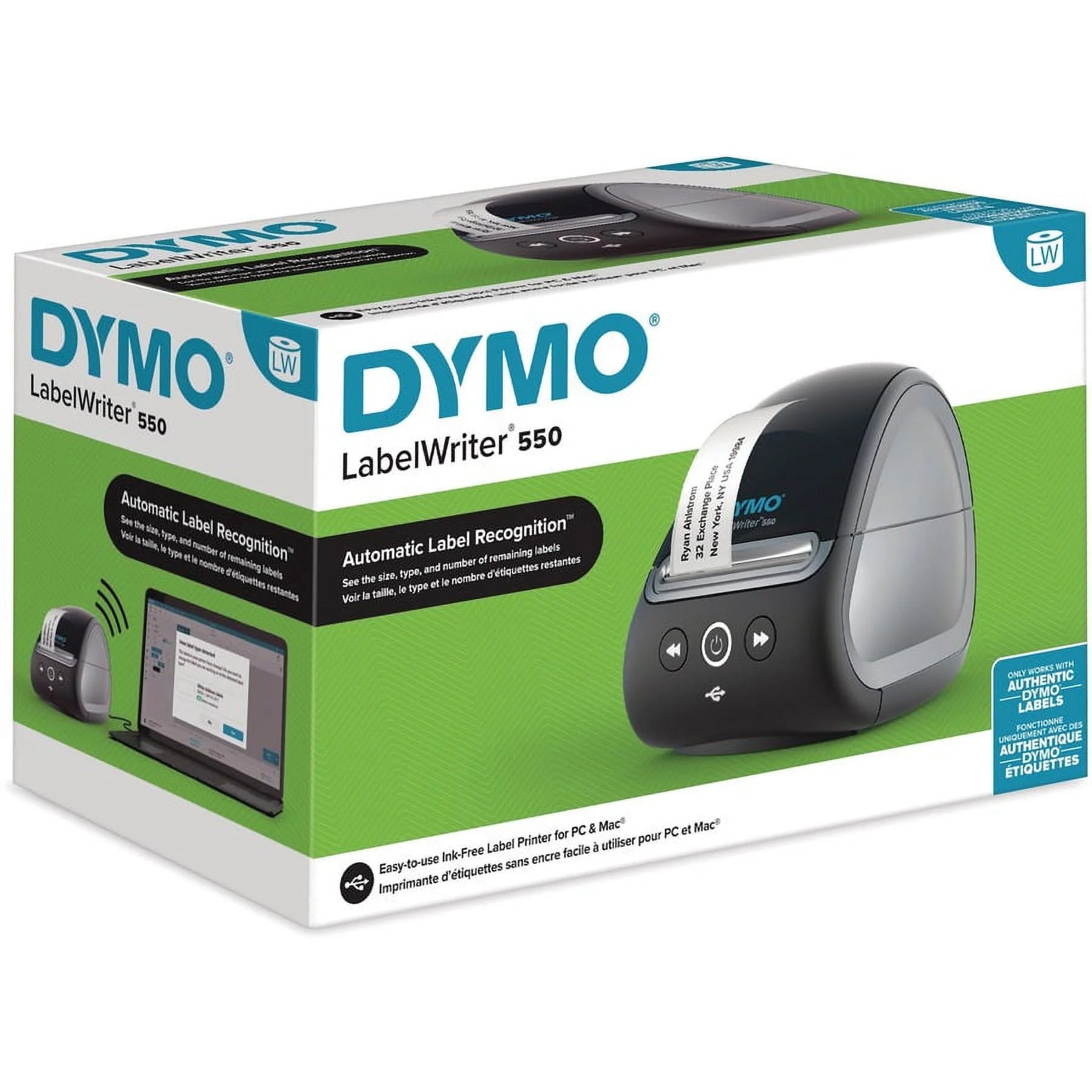 Monochrome USB 550 Direct Thermal Printer for PC, Black