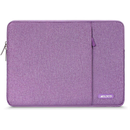 15.4" 15.6" Polyester Laptop Sleeve Bag for Macbook Dell HP Lenovo Acer Asus, Water Repellent Notebook Bag Case Cover, Light Violet