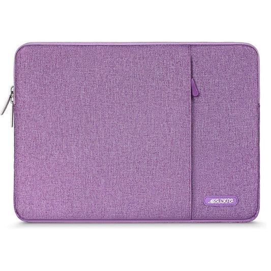 15.4" 15.6" Polyester Laptop Sleeve Bag for Macbook Dell HP Lenovo Acer Asus, Water Repellent Notebook Bag Case Cover, Light Violet