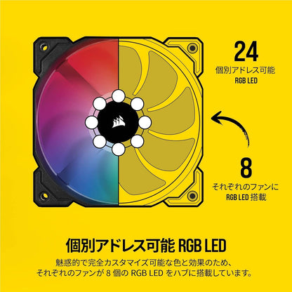 Icue SP120 RGB Pro Performance 120Mm Triple Fan Kit with Lighting Node Core