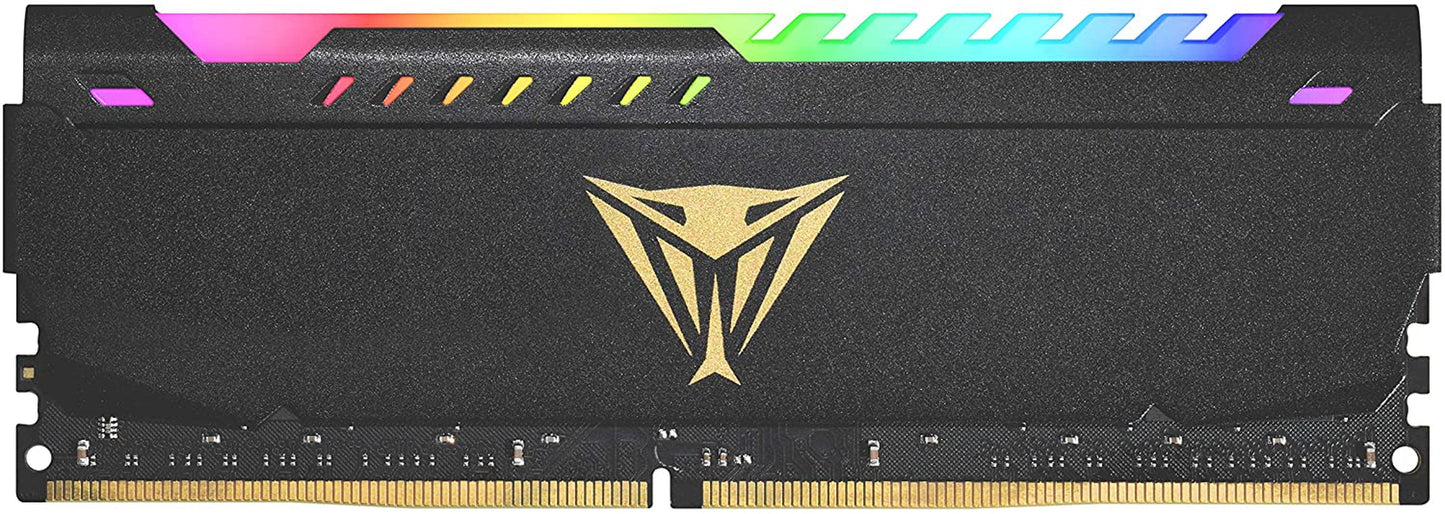 Patriot Viper Steel RGB DDR4 RAM 8GB (1X8GB) 3200Mhz CL18 1.35V UDIMM Desktop Gaming Memory Module Compatible with XMP -