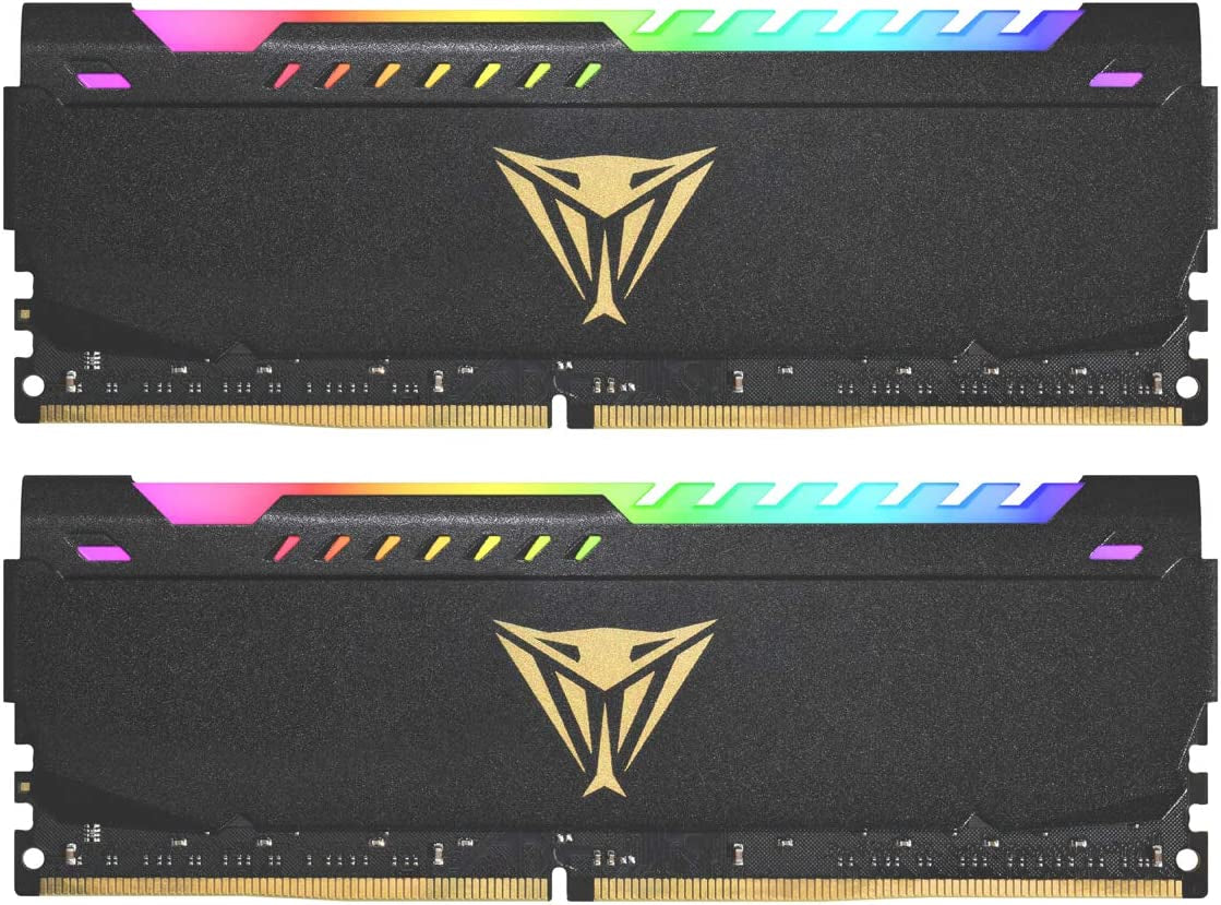Patriot Viper Steel RGB DDR4 RAM 16GB (2X8GB) 3200Mhz CL18 1.35V UDIMM Desktop Gaming Memory Kit Compatible with XMP -