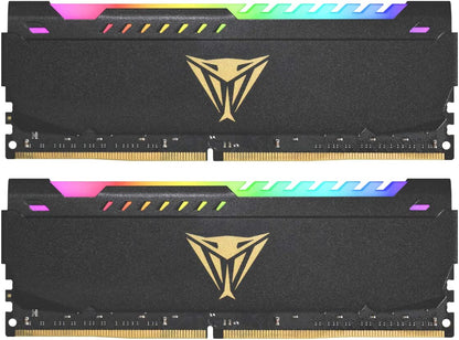 Patriot Viper Steel RGB DDR4 RAM 16GB (2X8GB) 3200Mhz CL18 1.35V UDIMM Desktop Gaming Memory Kit Compatible with XMP -
