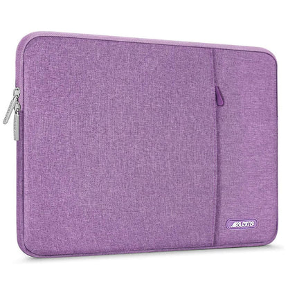 15.4" 15.6" Polyester Laptop Sleeve Bag for Macbook Dell HP Lenovo Acer Asus, Water Repellent Notebook Bag Case Cover, Light Violet