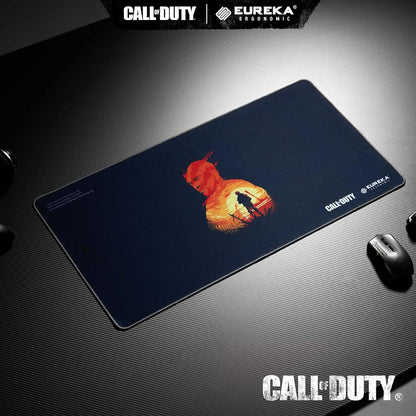 & Call of Duty Old Times Gaming Mouse Pad, Extended XXL Large Black Home Office PC Computer Desk Accessories Keyboard Mousepad Mat with Non-Slip Rubber Base Stitched Edges